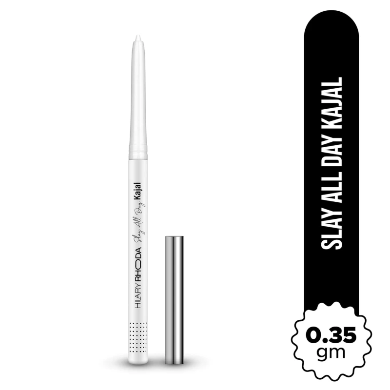 Hilary Rhoda Slay All Day Kajal | Retractable & Long Lasting | Matte Finish | Highly Pigmented | Transfer-Proof & Smudge-Proof Kajal - 0.35g (White) thumbnail 2
